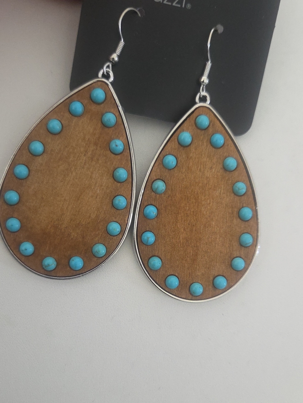Paparazzi Rustic Refuge Blue Earrings NWT